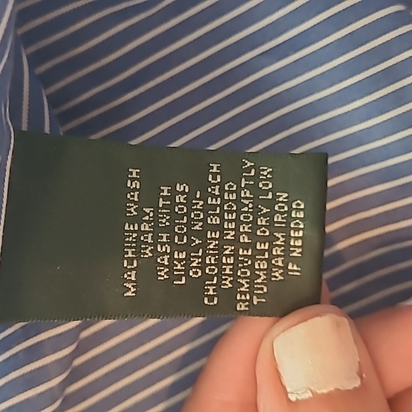 Lauren Ralph Lauren blue white button up S - Picture 5 of 5